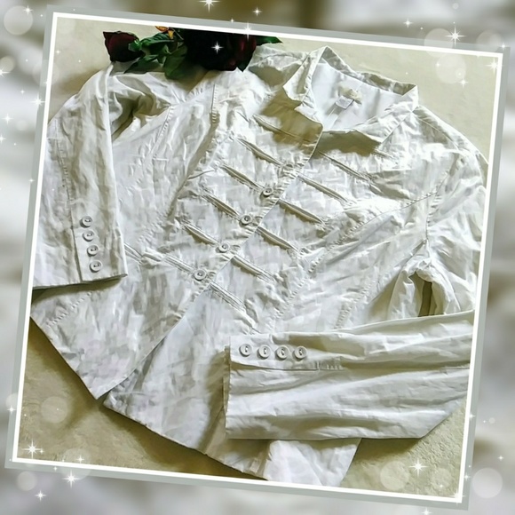 NWT Chico's Sz M Optic White Kayte Jacket - Picture 2 of 7